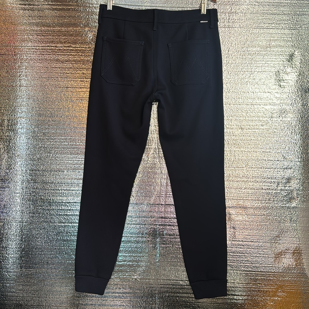 Mother Pants Womens Navy Blue French Kissing Pleated Trainer Jogger Zip. 28 - Picture 3 of 9